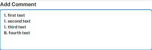 Markdown ordered list tag